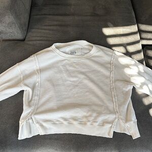 American Eagle Cream Crew Neck Sweater